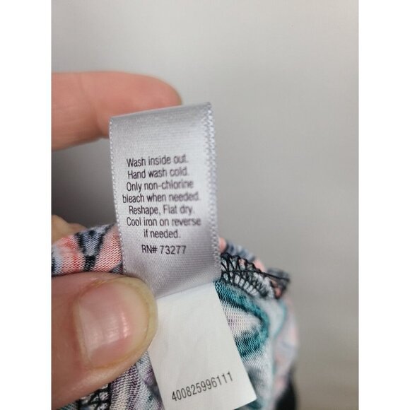 JENNIFER Lopez Womens Tank Top Size Medium Multicolor Chevron Mesh Hem High Low - Picture 6 of 8